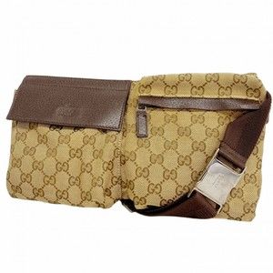 Gucci GG Canvas Waist Bag 23566 Brown Women's